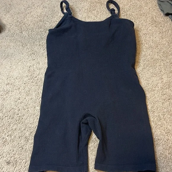 Alo seamless ribbed mellow Romper Bodysuit Black Sz S - Picture 7 of 7